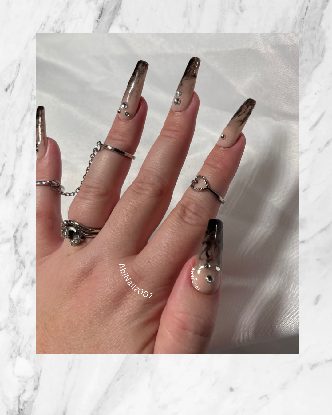 Smoke Show | Luxury Press On Nails | Handmade Custom Order