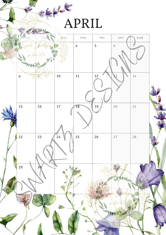 April | Planner PDF download