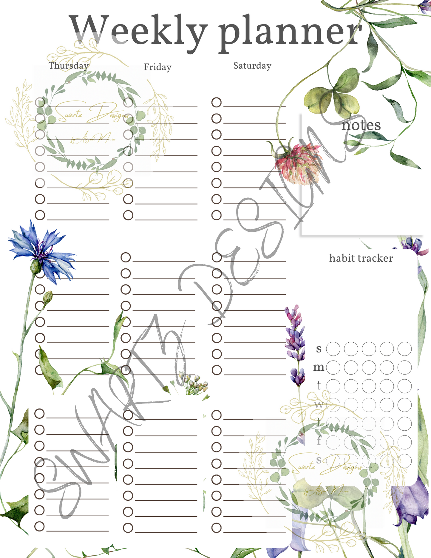 April | Planner PDF download