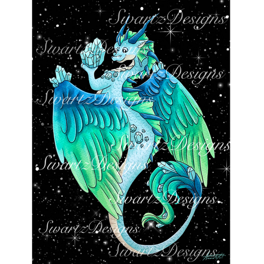 Aquamarine Dragon by Parenteillustration