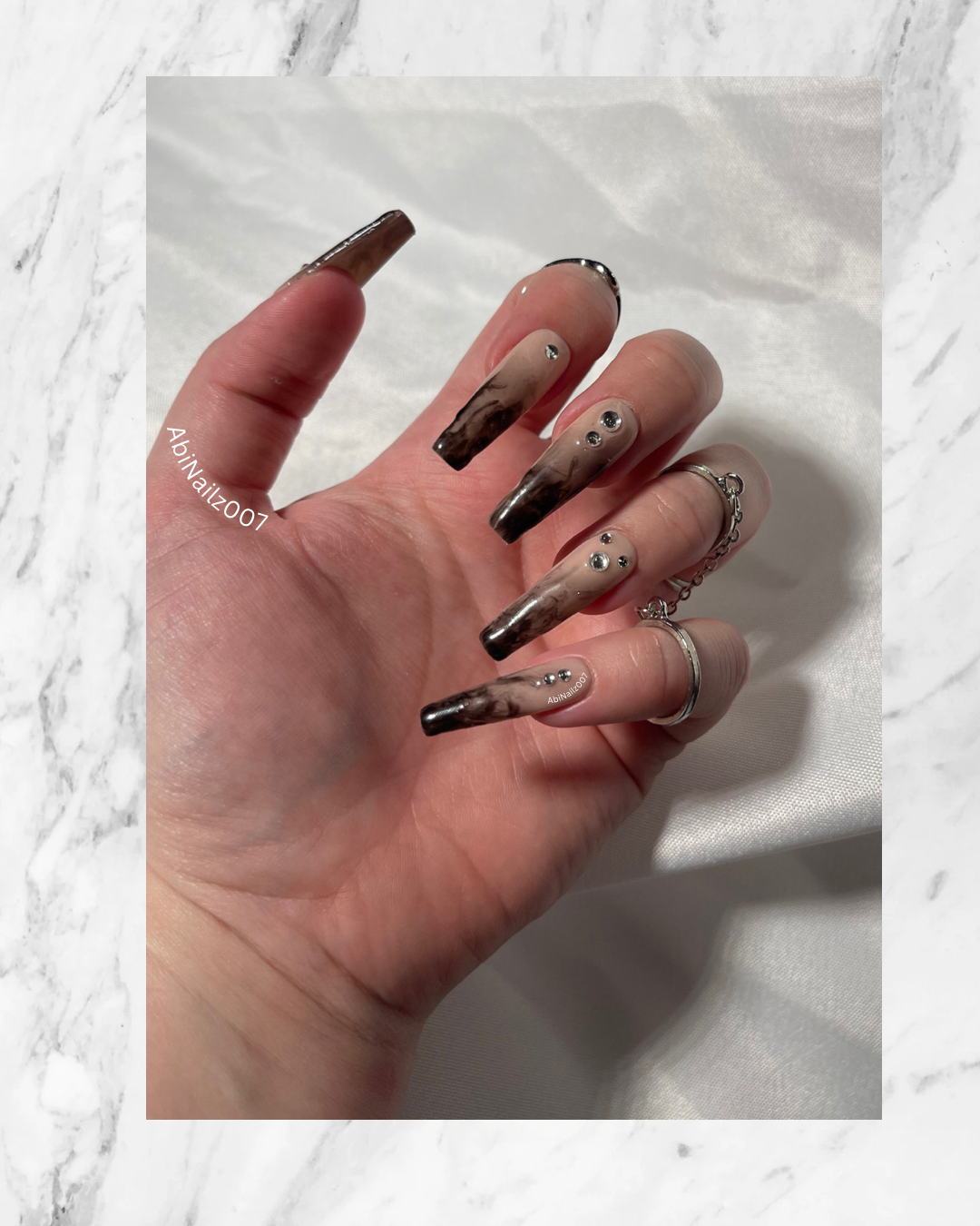 Smoke Show | Luxury Press On Nails | Handmade Custom Order