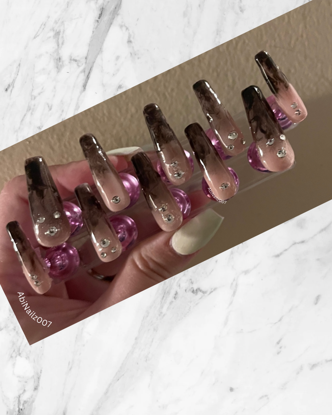 Smoke Show | Luxury Press On Nails | Handmade Custom Order