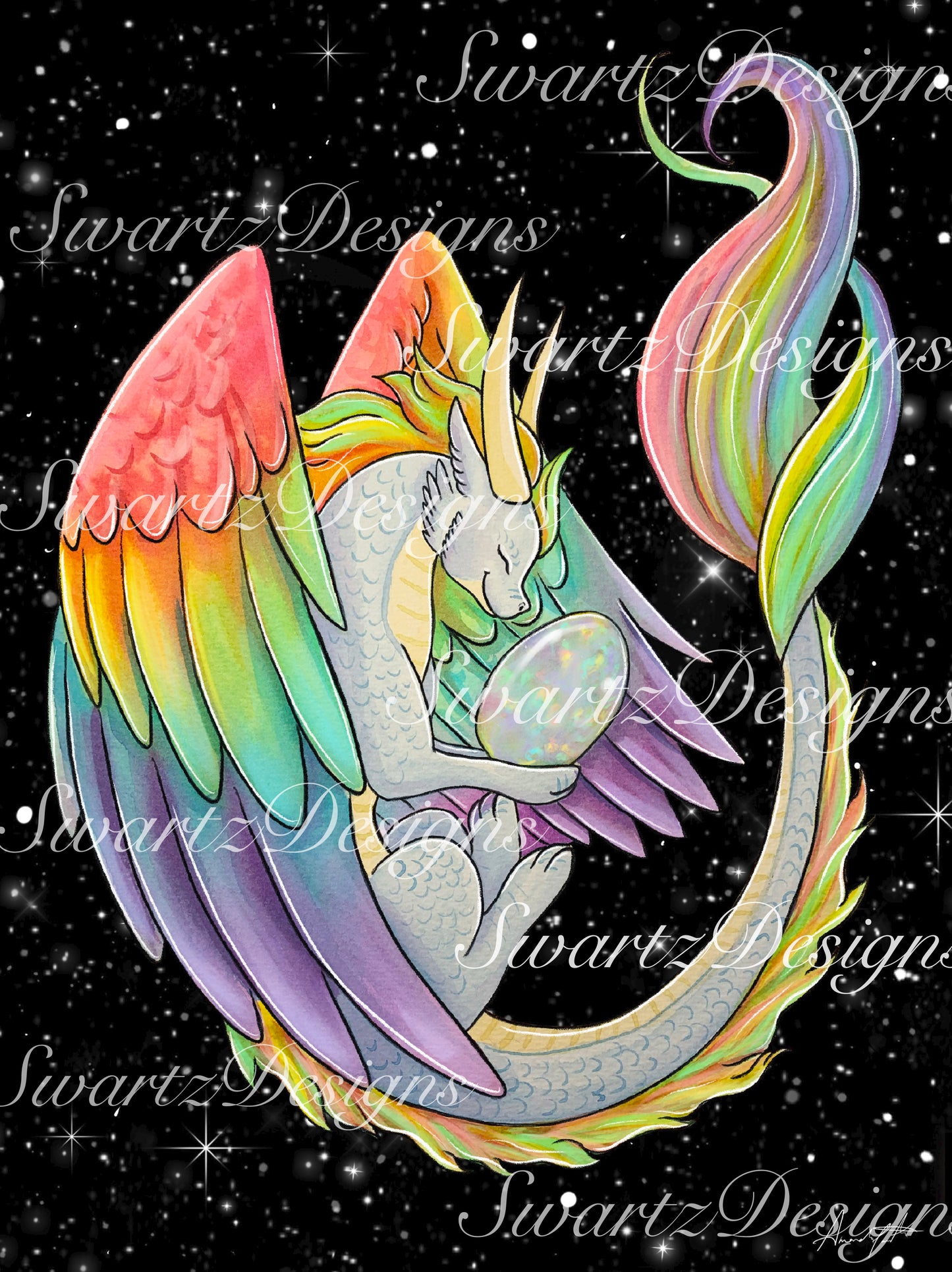 Opal Dragon by Parenteillustration