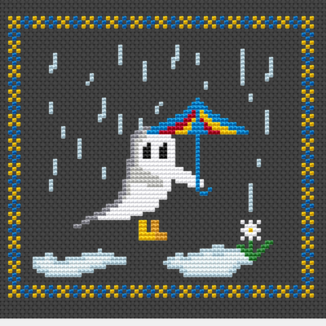 Morby's April Shower | Part Three of A Morbid Year PDF  Cross Stitch Pattern