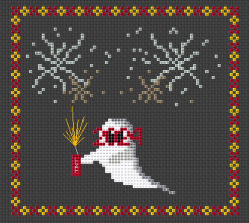 A Morbid New Year | Part One of A Morbid Year PDF  Cross Stitch Pattern