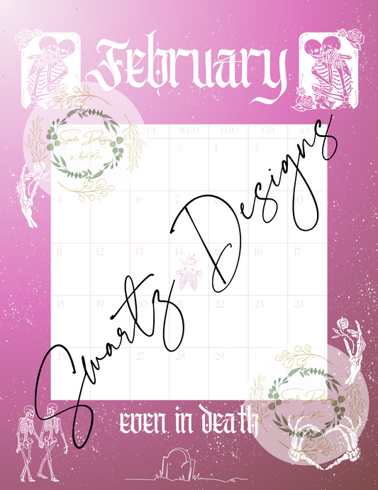 February | even in death | Planner PDF download